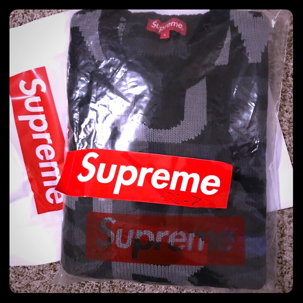 Supreme Big letter sweater DS size L